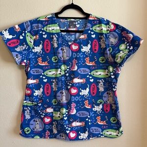 Scrub top - Dog and Cat Scrub Top